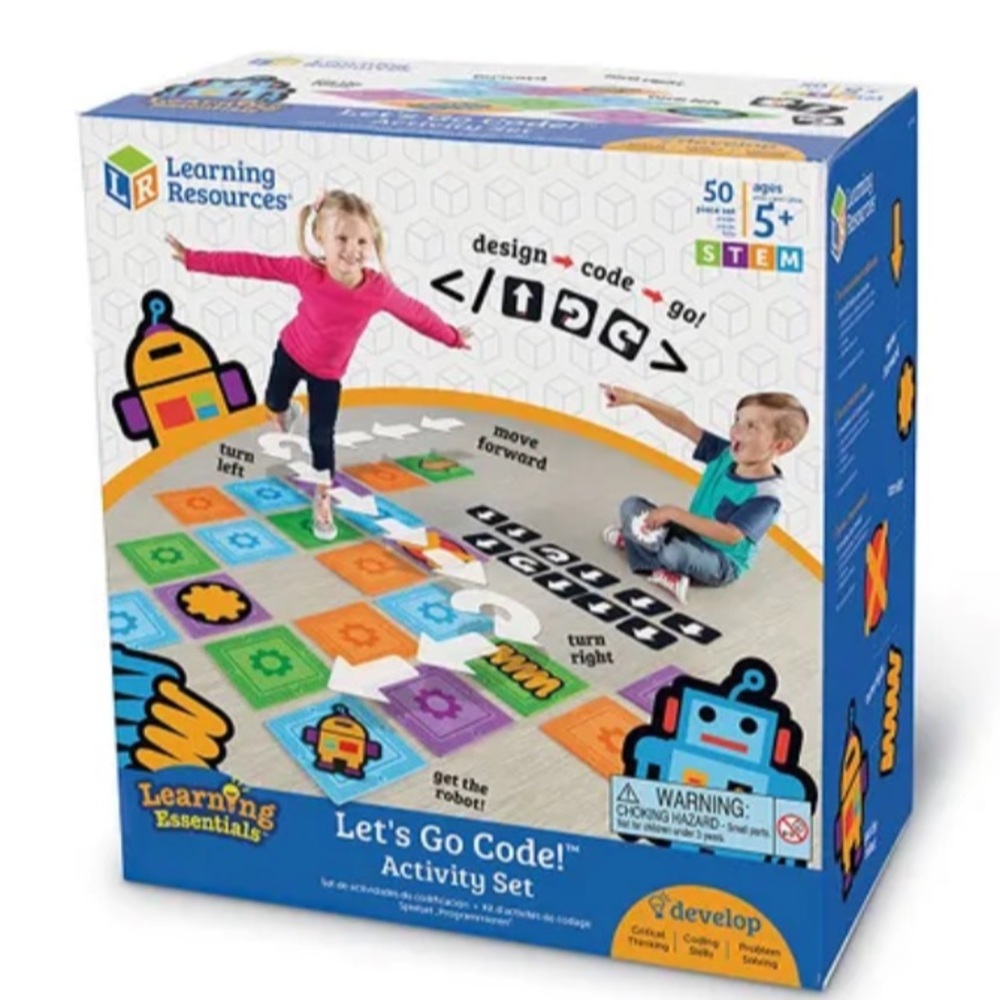 New! Learning Resources Let's Go Code! Activity Set,
50 Pieces, Ages 5+